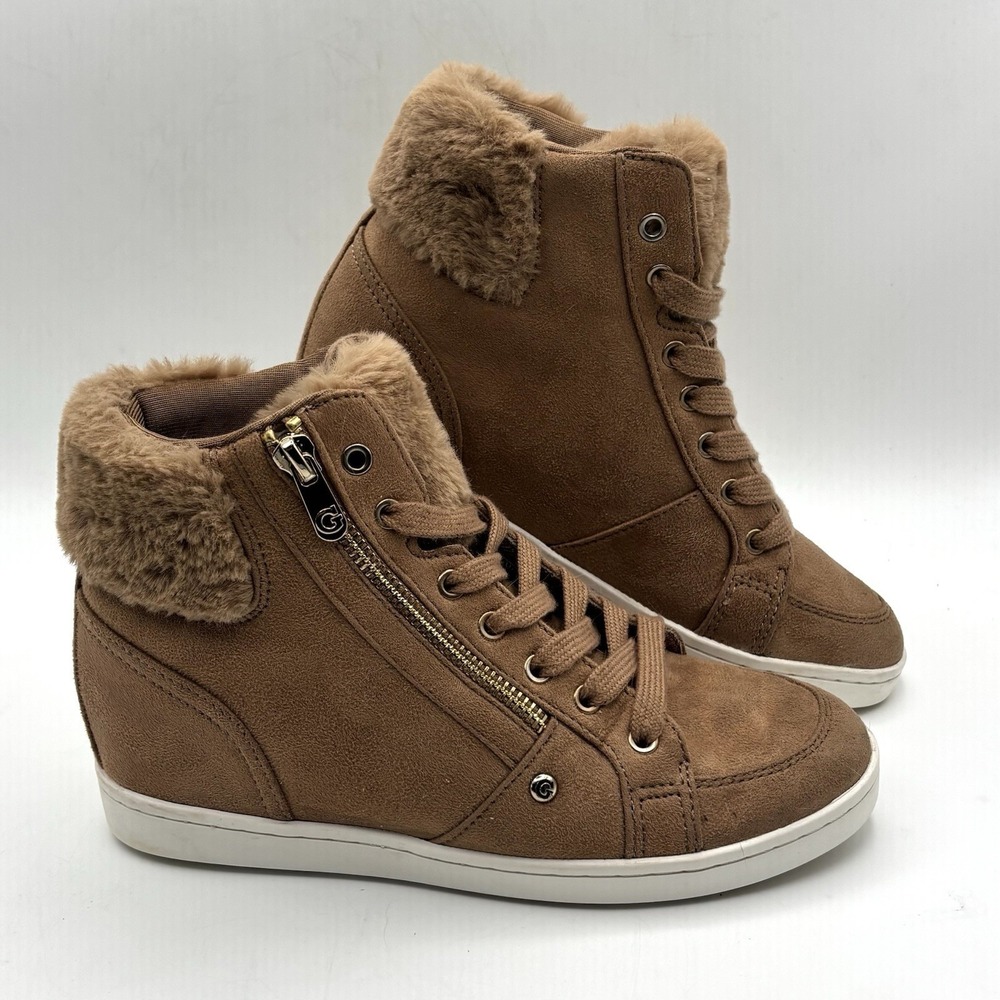 Guess Dustyn Wedge Hidden Heel Boots Womens Size 7M